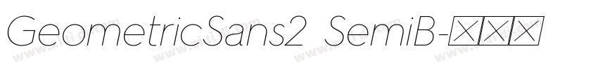 GeometricSans2 SemiB字体转换